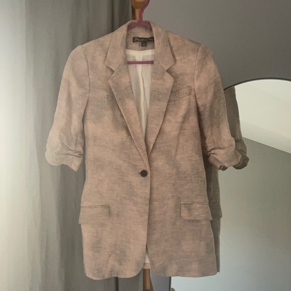 Elizabeth & James boyfriend blazer coat woman size XS
